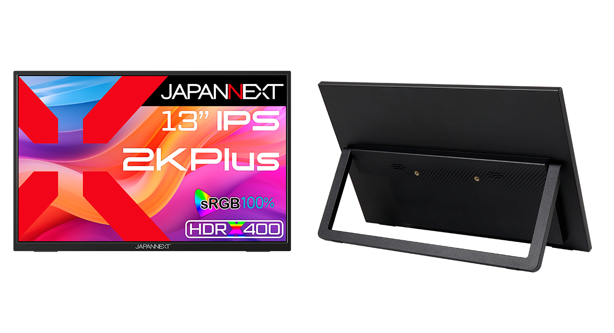 JAPANNEXTが13インチ IPSパネル搭載 2K＋(2160x1350)解像度のモバイル