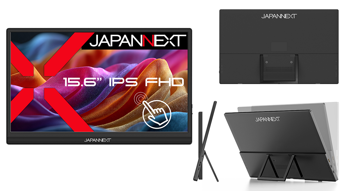 JAPANNEXTが15.6インチ IPSパネル搭載 10点マルチタッチ対応のフルHD