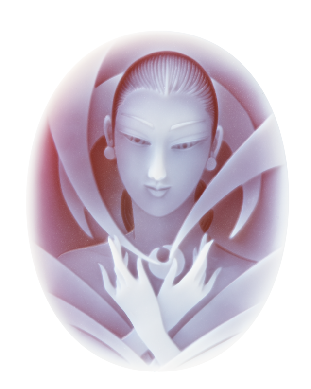 Stone Cameo ─月の女神─［レッド］ | 鶴田一郎アートストア ICHIRO