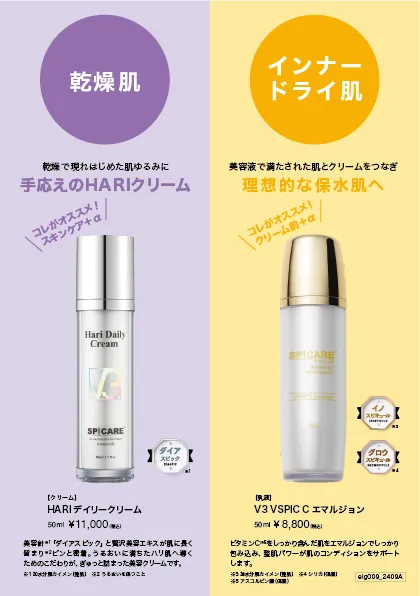 SPICARE-スピケア-】V3 HARI デイリークリーム【シーズン2】 | 業務用