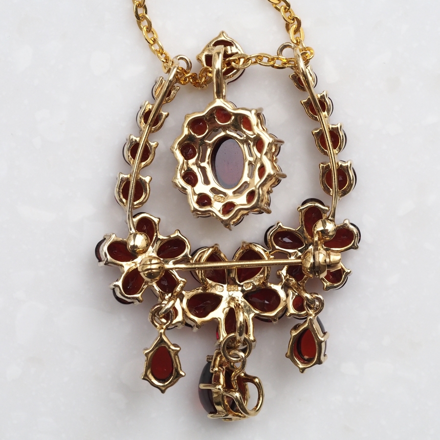 201C0518】SV ガーネット ペンダントブローチ | 【碌山】公式 卸専用