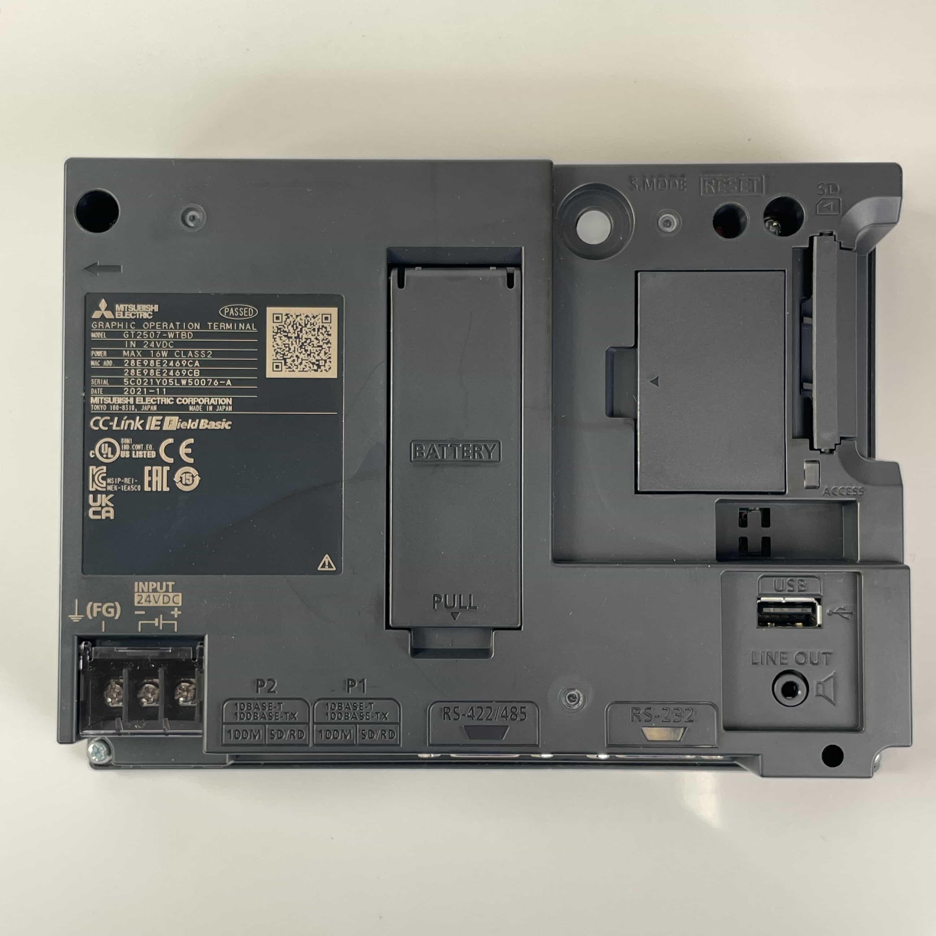 GT2507-WTBD 2021年製 グラフィックオペレーションターミナル GOT2000