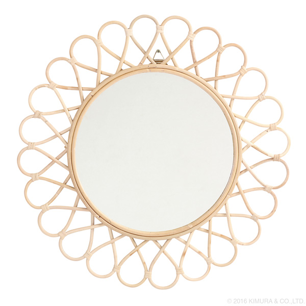 Q16353ND ラタン サンミラー 花型 径60cm | 【SR-net】Sunflower