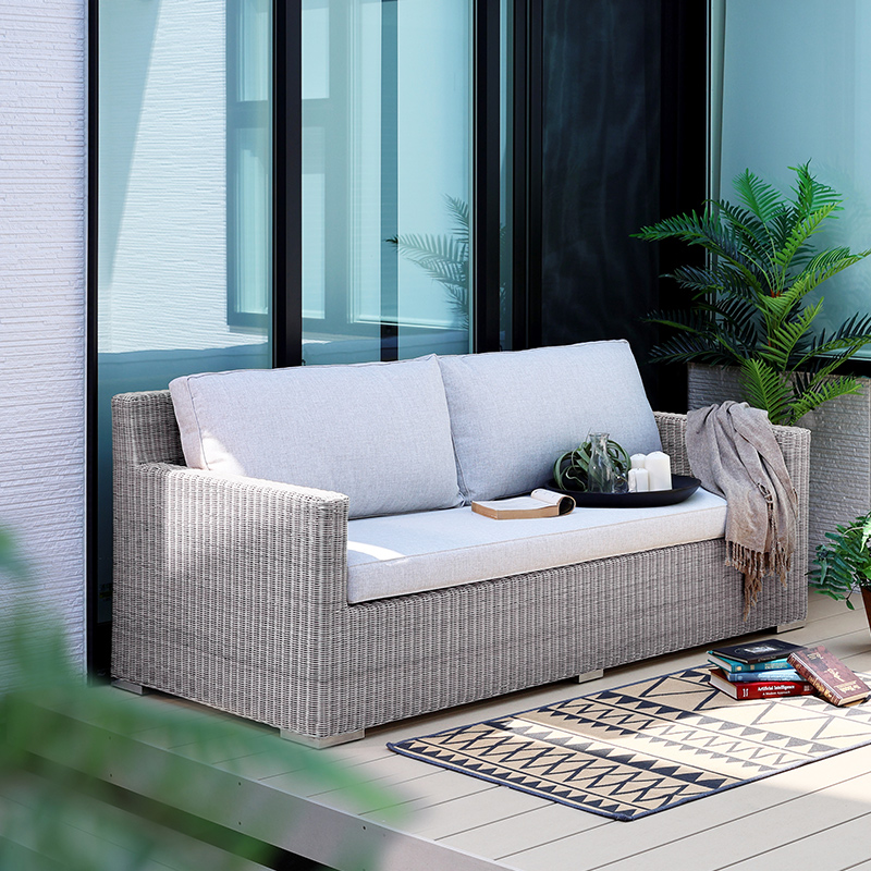 D5020PG アウトドアソファ シンセティックラタン PE(ポリエチレン