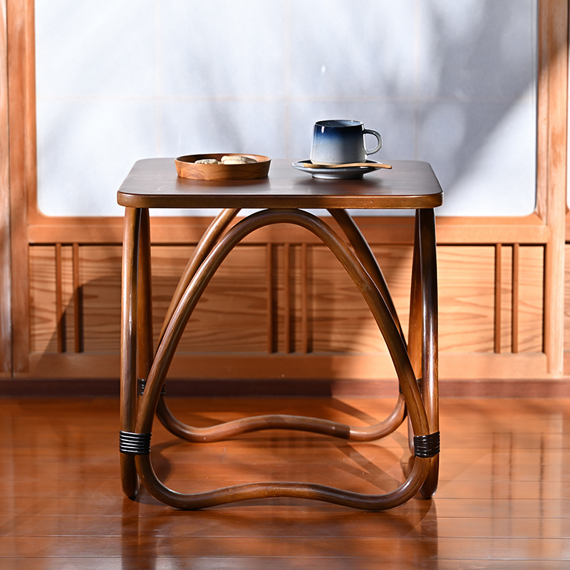 T266KA ラタン 天然木 サイドテーブル | 【SR-net】Sunflower Rattanの