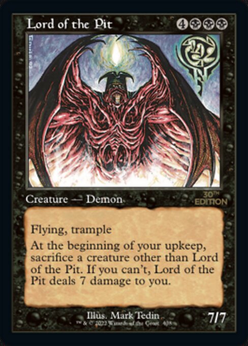 □旧枠□《奈落の王/Lord of the Pit》[30A] 黒R | 日本最大級 MTG通販