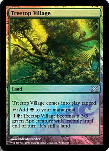 mtg 樹上の村 foil サインド 買取：【Foil】《樹上の村/Treetop