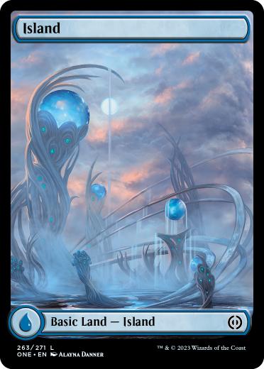 Foil】(263)□フルアート□《島/Island》[ONE] 土地 | 日本最大級 MTG