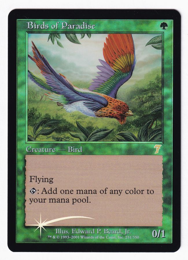 Foil】《極楽鳥/Birds of Paradise》[7ED] 緑R | 日本最大級 MTG通販