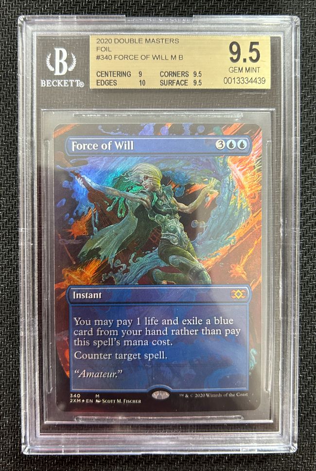 Foil】(340)□ボーダーレス□《意志の力/Force of Will》[2XM-BF] 青R