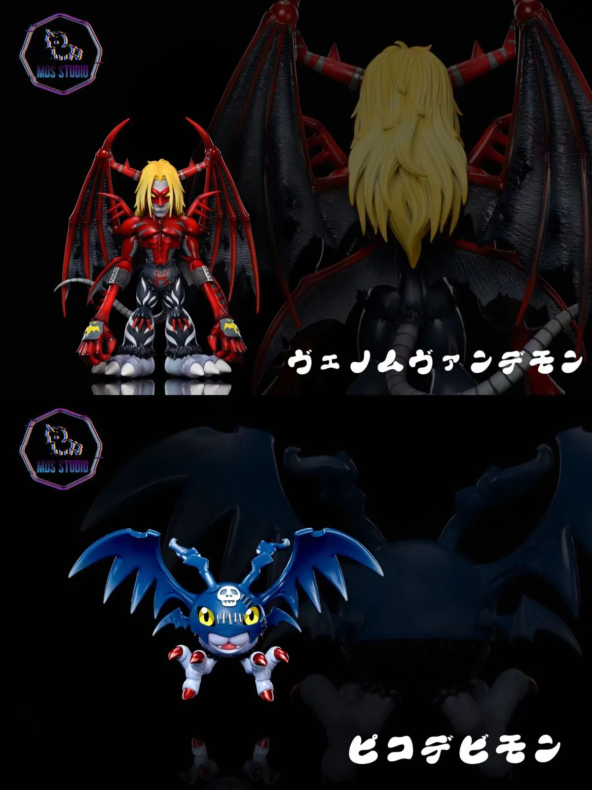 Venom Vamdemon & DemiDevimon - Digimon Resin Statue - MDS Studio