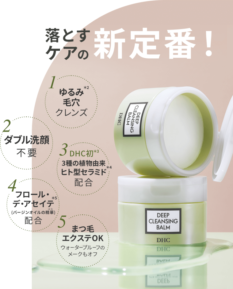毛穴にもぐって、するん！DHCディープ クレンジング バーム | DHCの
