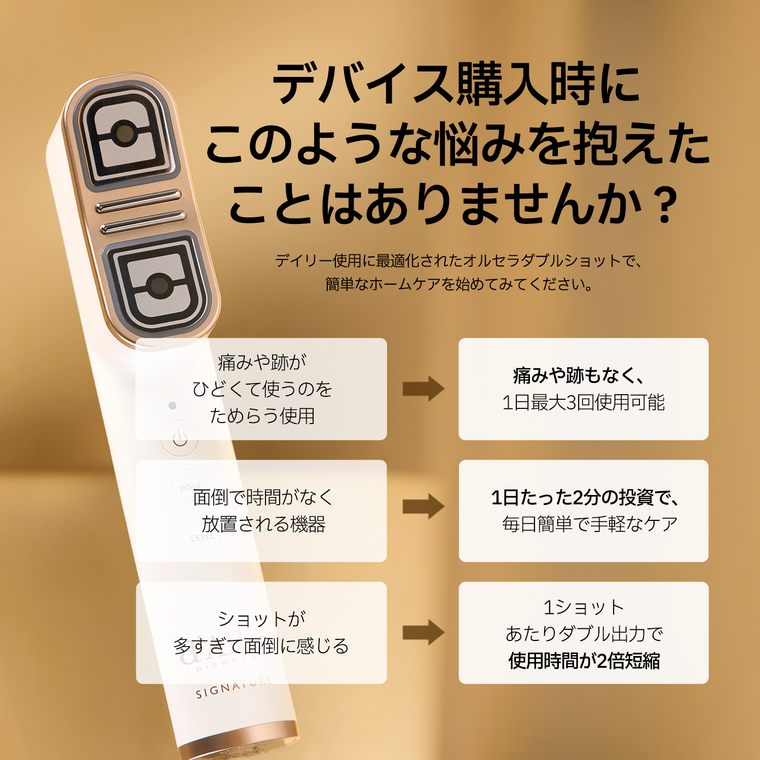 忙しい毎日に！オールセラダブルショットでたった2分、サクッと全顔