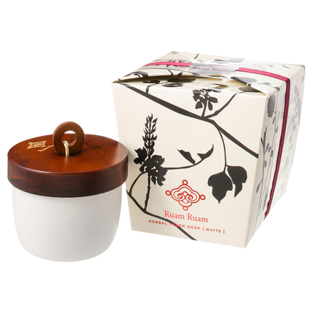 Ruam Ruam ハーバルフレッシュソープ リフィル 12個(ポットつき) Ruam