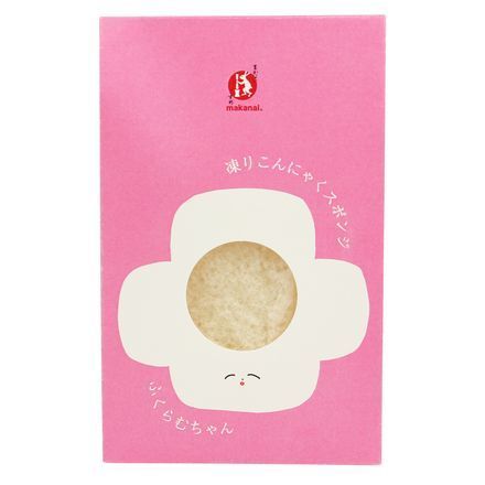 MAKANAI / 凍りこんにゃくスポンジ(全身用) ふくらむちゃんデザインの