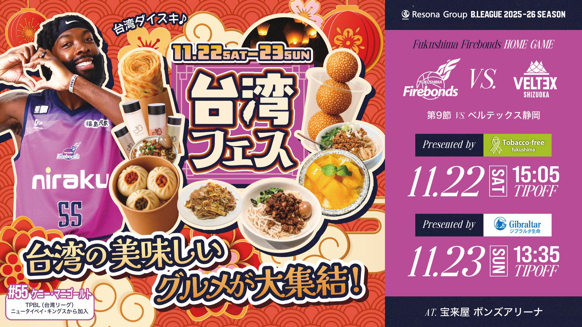 りそなグループ B.LEAGUE 2025-26シーズン 第9節 11/22(土)-23(日