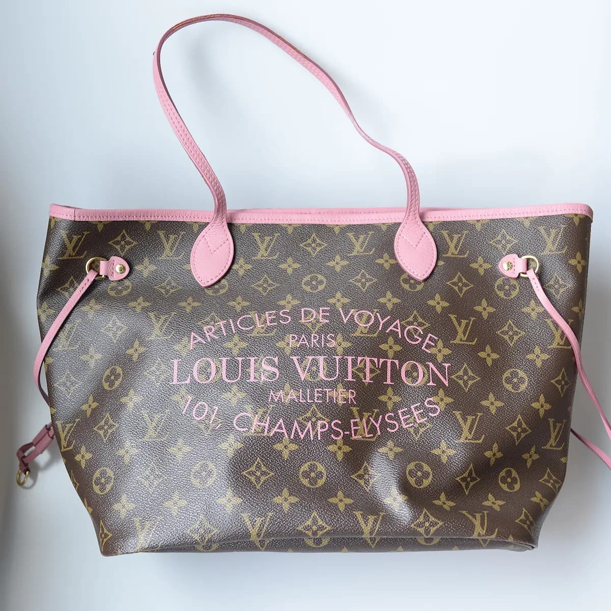 LOUIS VUITTON ネヴァーフルMM ピンク モノグラム イカットフラワーの