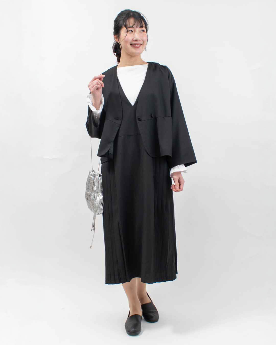 Bliss bunch アンサンブルワンピース（ジャケット+切替プリーツ