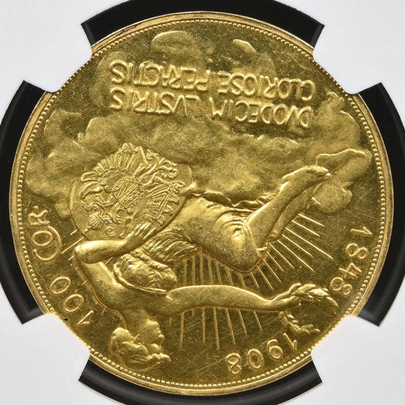SOLD】1908年 オーストリア🇦🇹 フランツヨーゼフ1世 100コロナ金貨