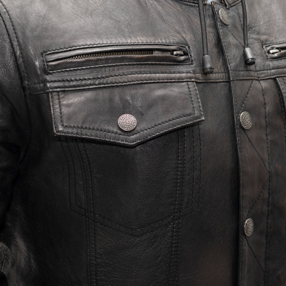 Vendetta Men's Leather Motorcycle Jacket – First MFG Co