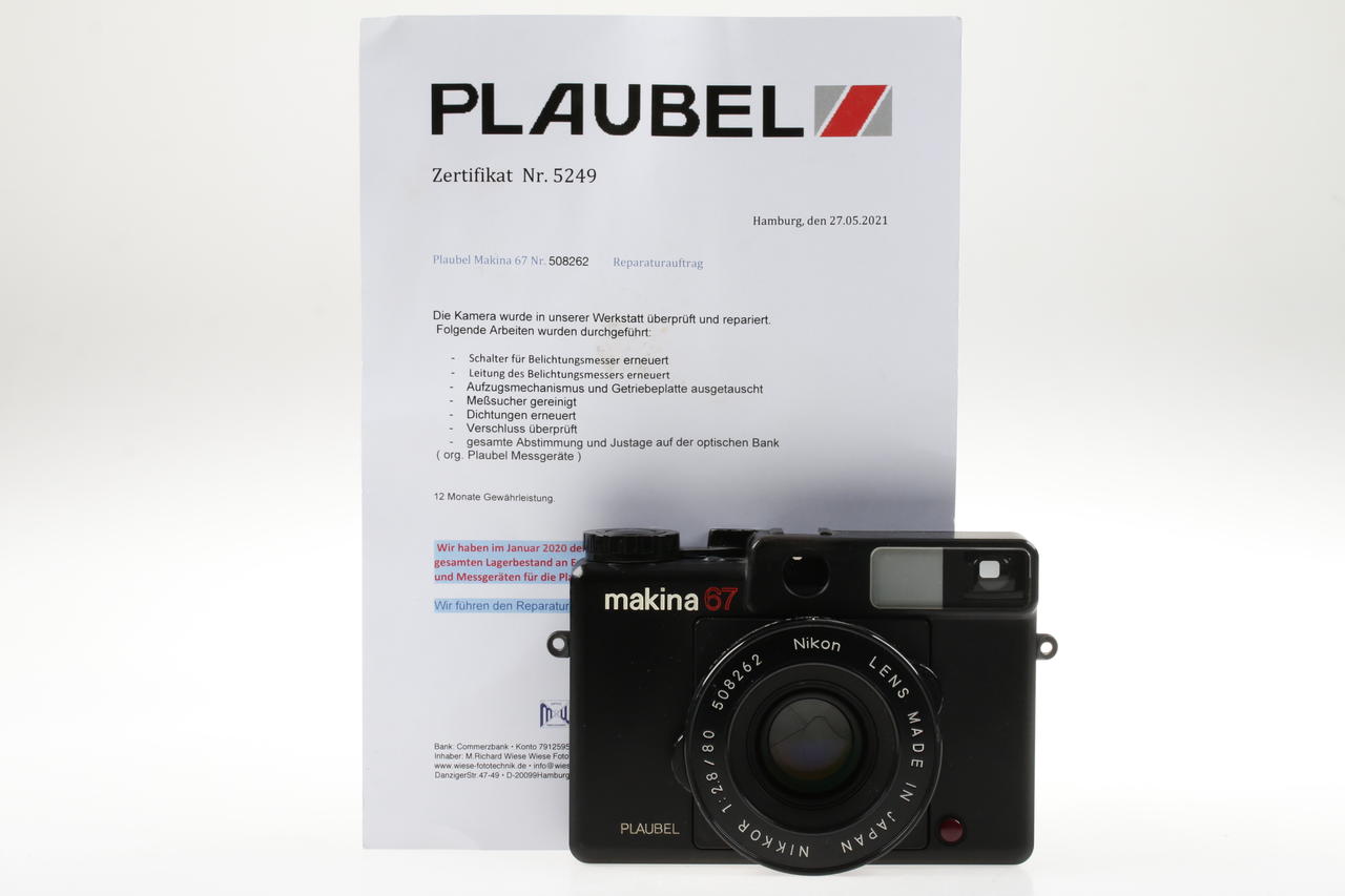 Plaubel Makina 67 mit Nikkor 80mm f/2,8 / serviciert – #508262