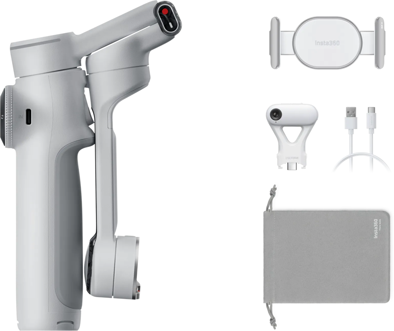 Insta360 Flow 2 Pro AI Tracker Bundle (Stone Gray)