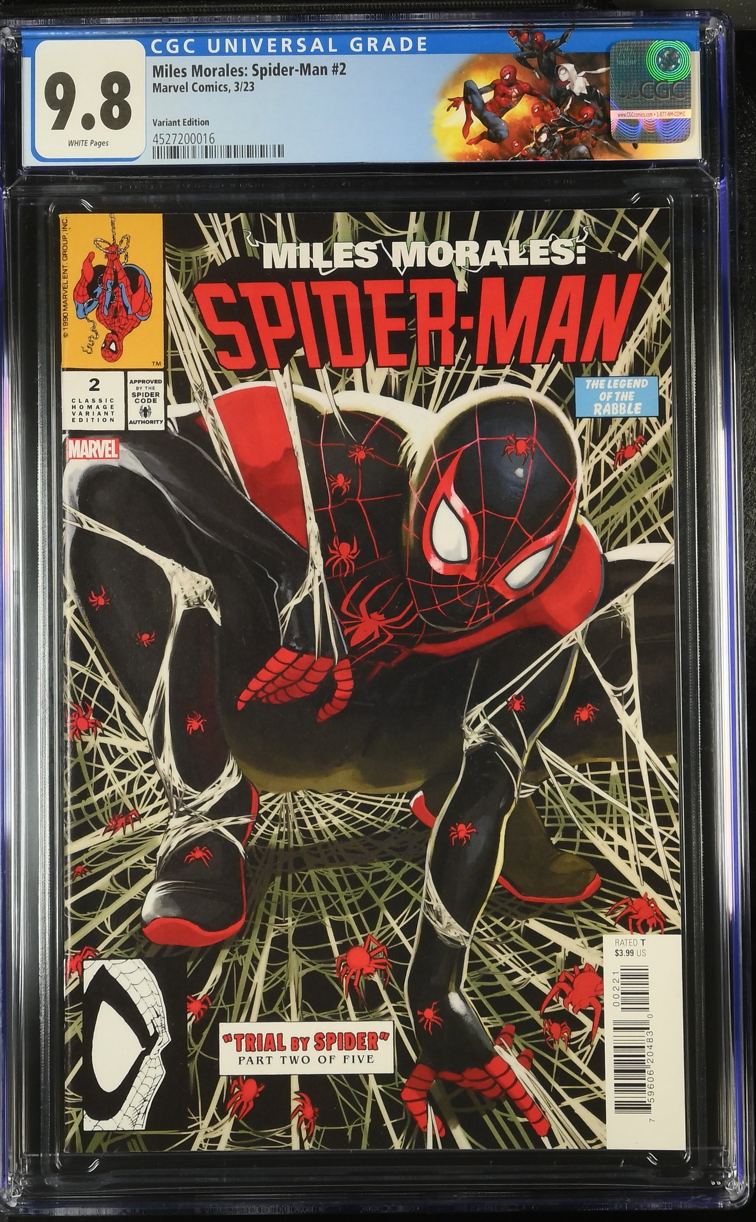 Miles Morales: Spider-Man #2 CGC 9.8 * Hans Spider-Man #1 homage