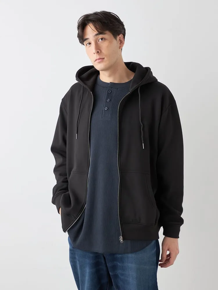 ブラック ふわもちフードZIPパーカー | フォーエル公式通販