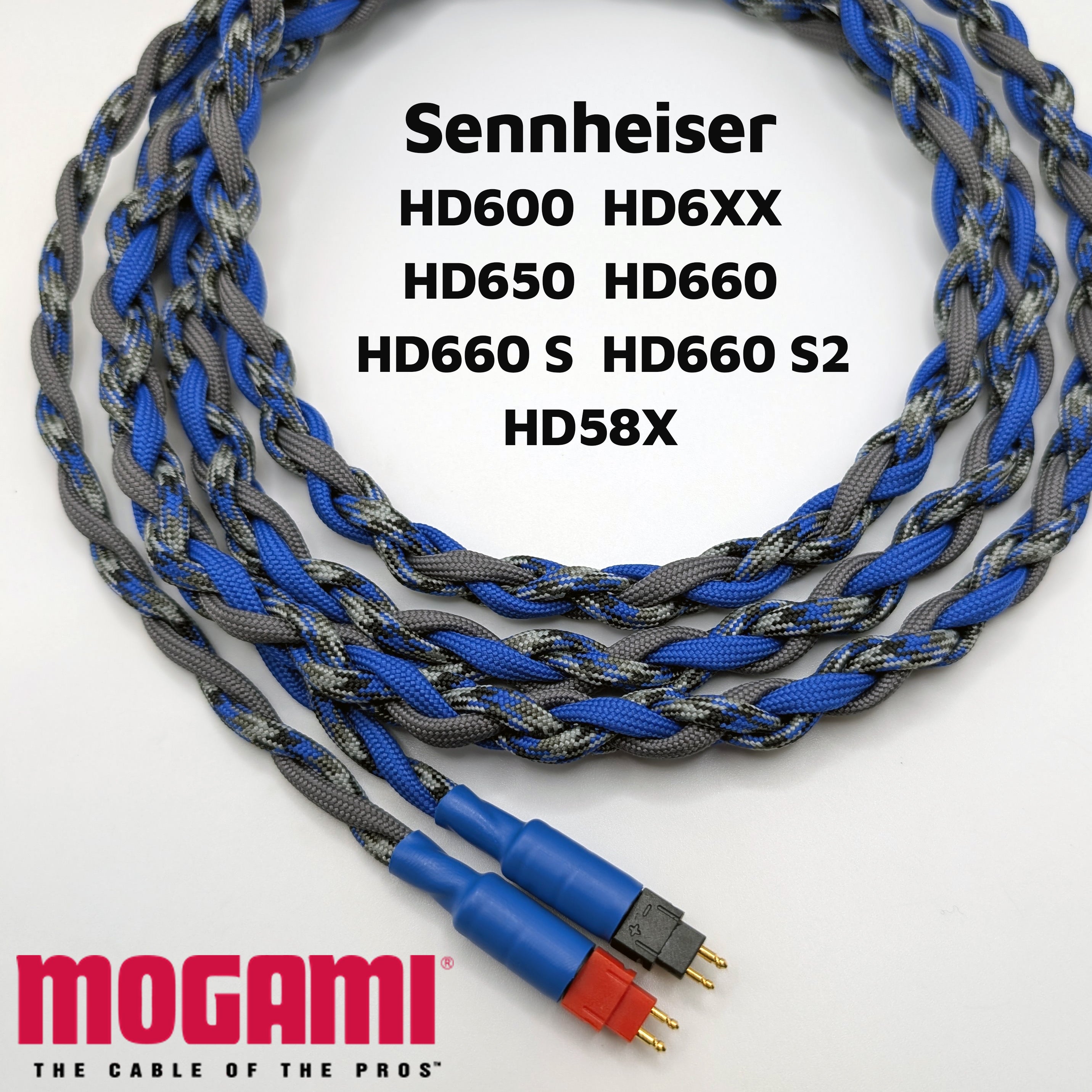 SENNHEISER HD650 HD660S ケーブル MOGAMI 2944 八芯 ブレイド編み