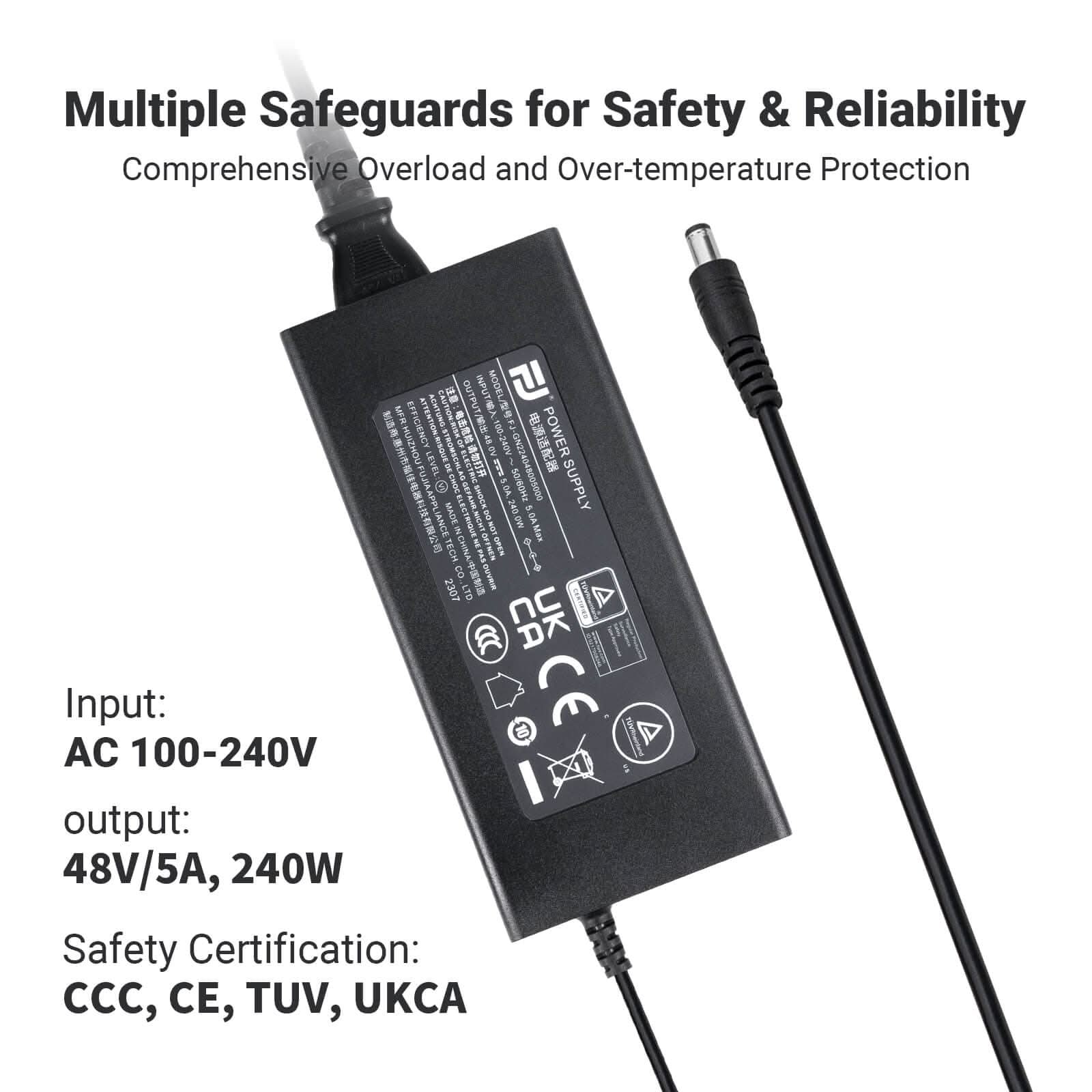 Fosi Audio 48V GaN Power Supply Unit for TB10D, BT20A PRO,V3