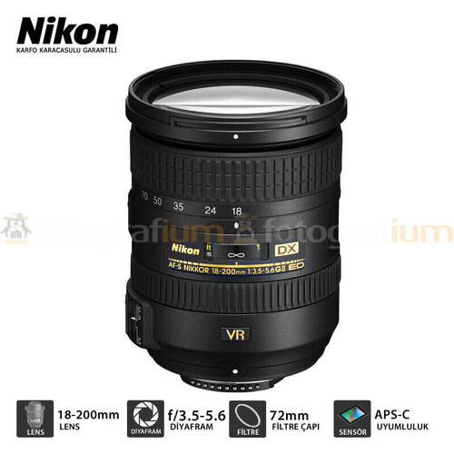Nikon AF-S DX NIKKOR 18-200mm f/3.5-5.6G ED VR II Lens - Fotografium