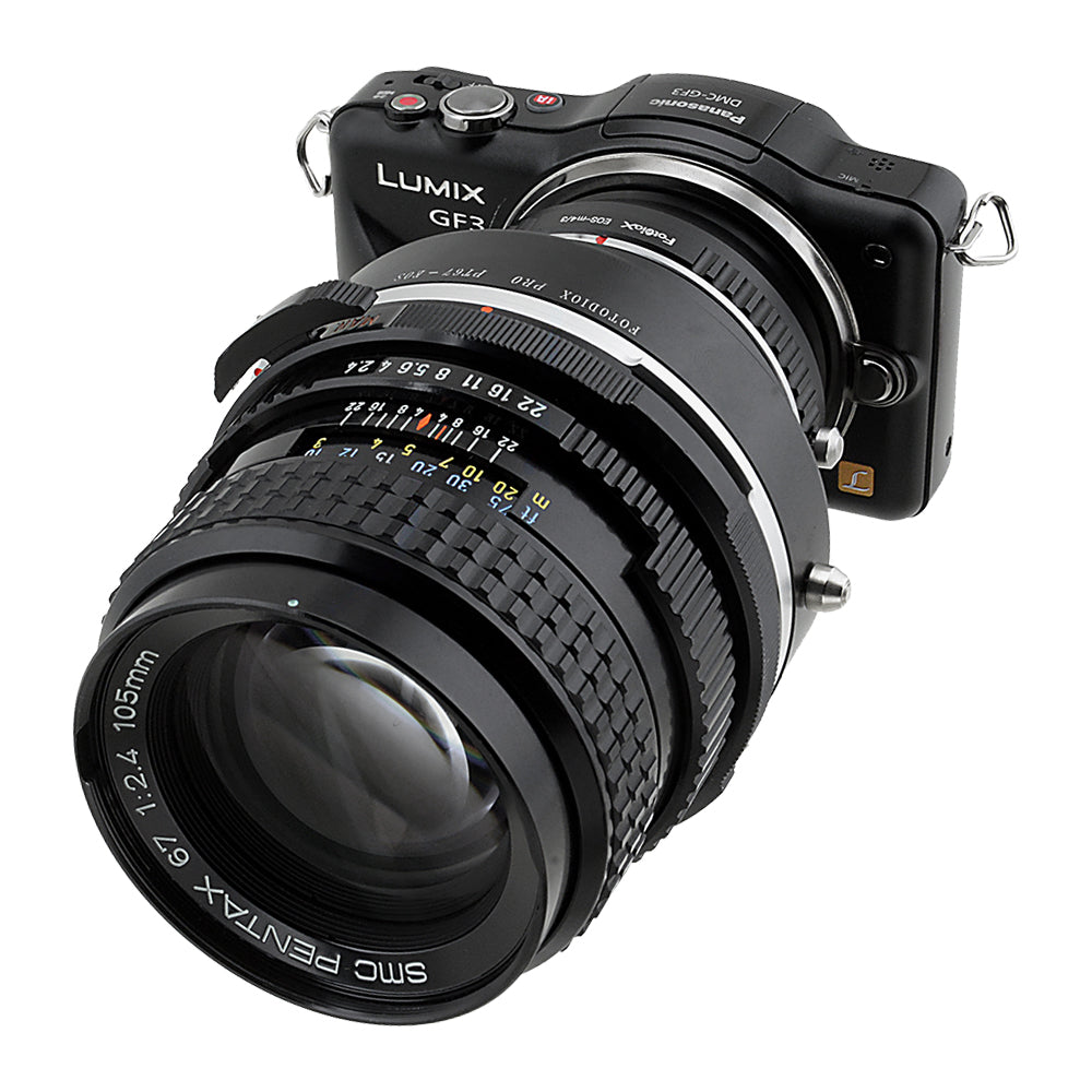 Pentax 67 SLR Lens to Micro Four Thirds (MFT, M4/3) Mount