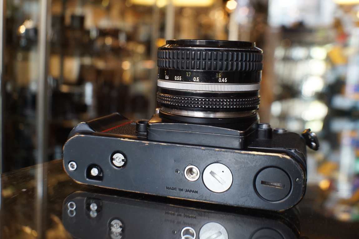 Nikon F3 + Nikkor 50mm F/1.4 AI kit, worn but working - Fotohandel