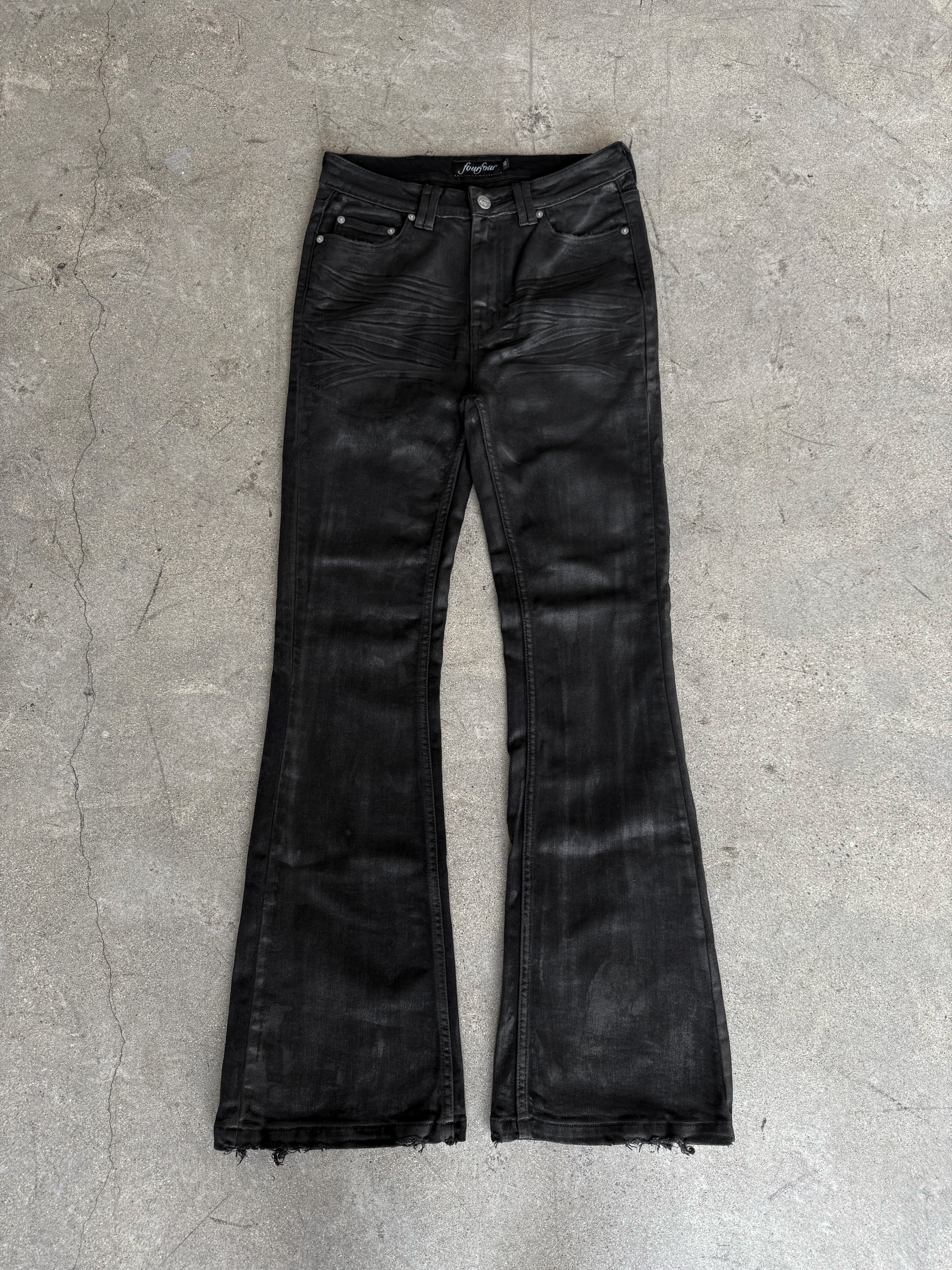 Hand Waxed Flared Denim – 44