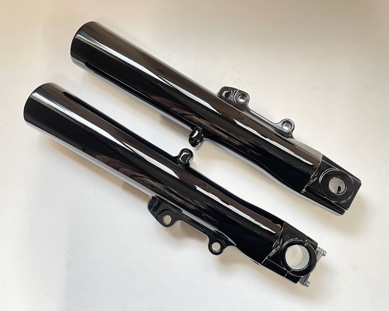 ツーリングモデル用フロントフォークアウターチューブ艶ありブラック