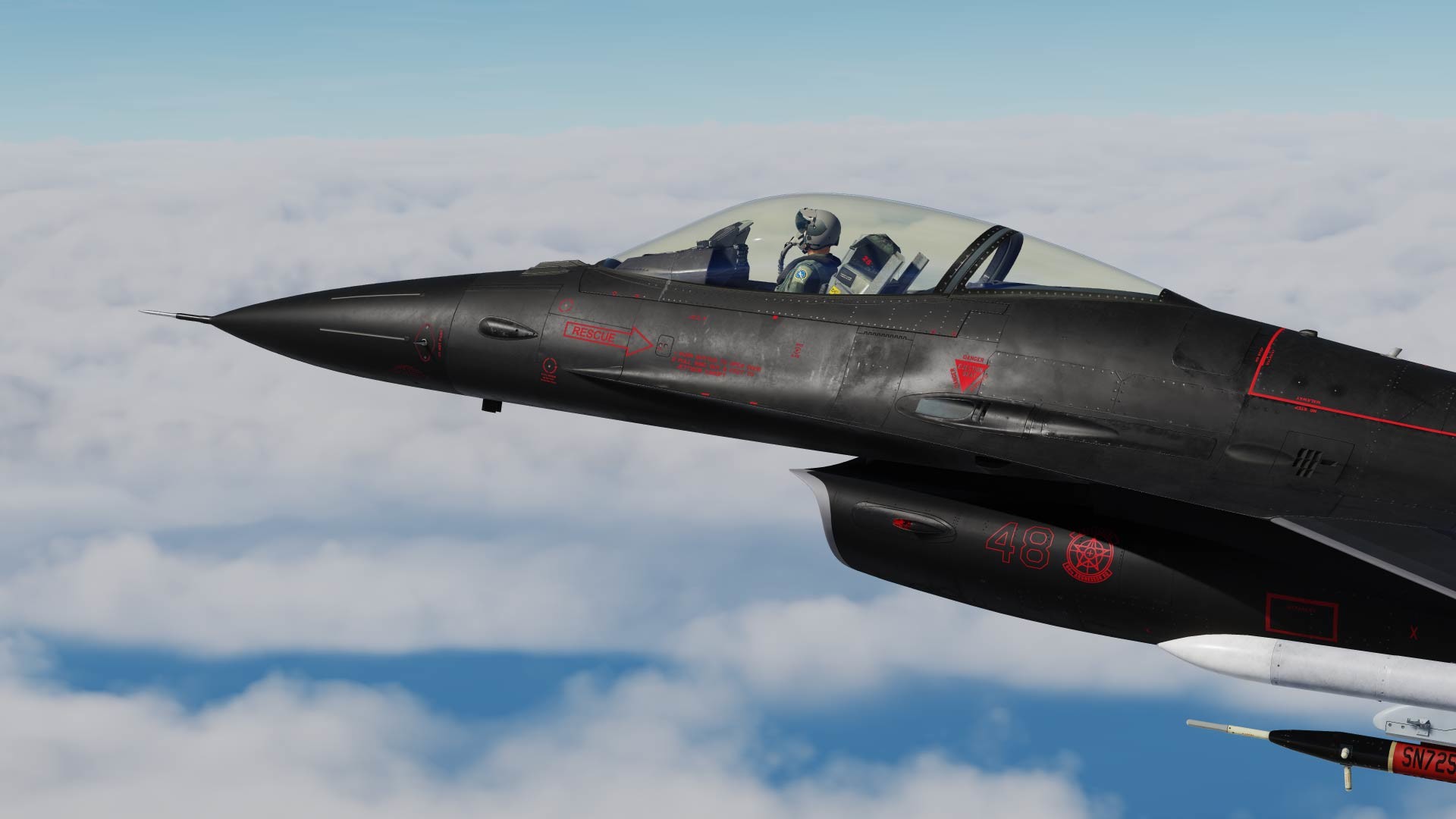 F-16C アメリカ空軍 64sq ネリス空軍基地 Wraith 89-2048 F-16C