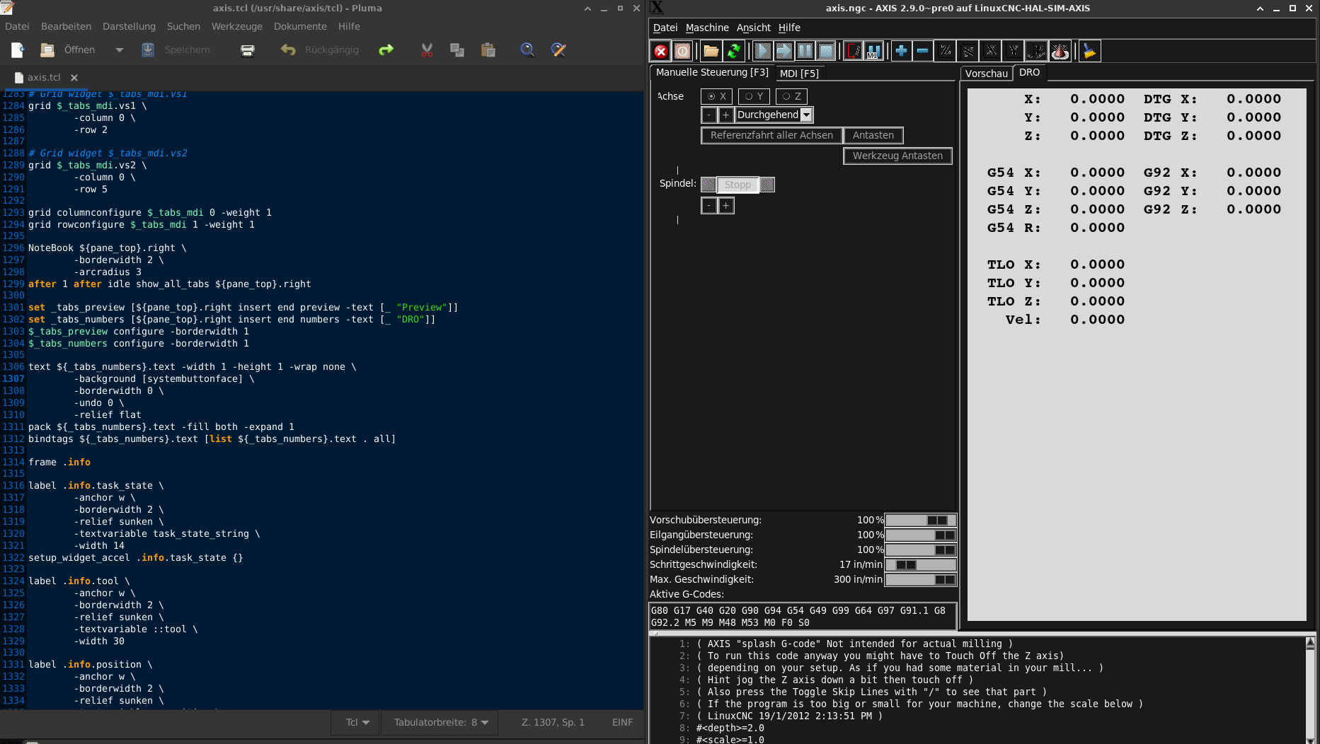 axis dark mode - LinuxCNC