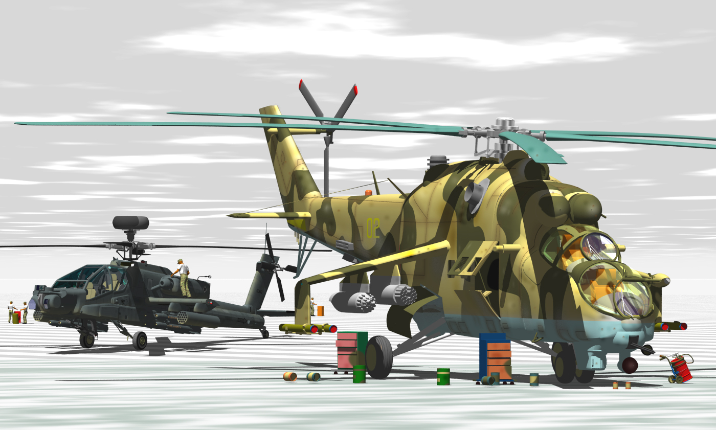 MIL-24と、AH-64 - 画像投稿機 - Shade3D フォーラム