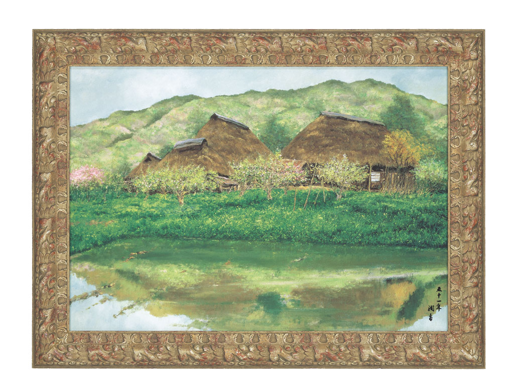 向井潤吉『春映』彩美版®︎・シルクスクリーン手刷り