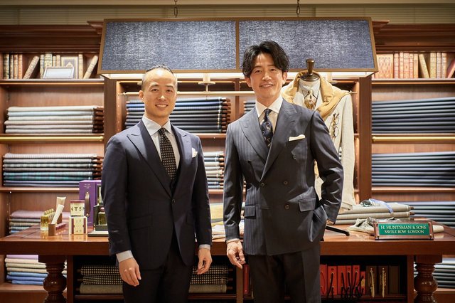 高級スーツ 英国ブランドHUNTSMAN ハンツマン 48 14万円 高級スーツ