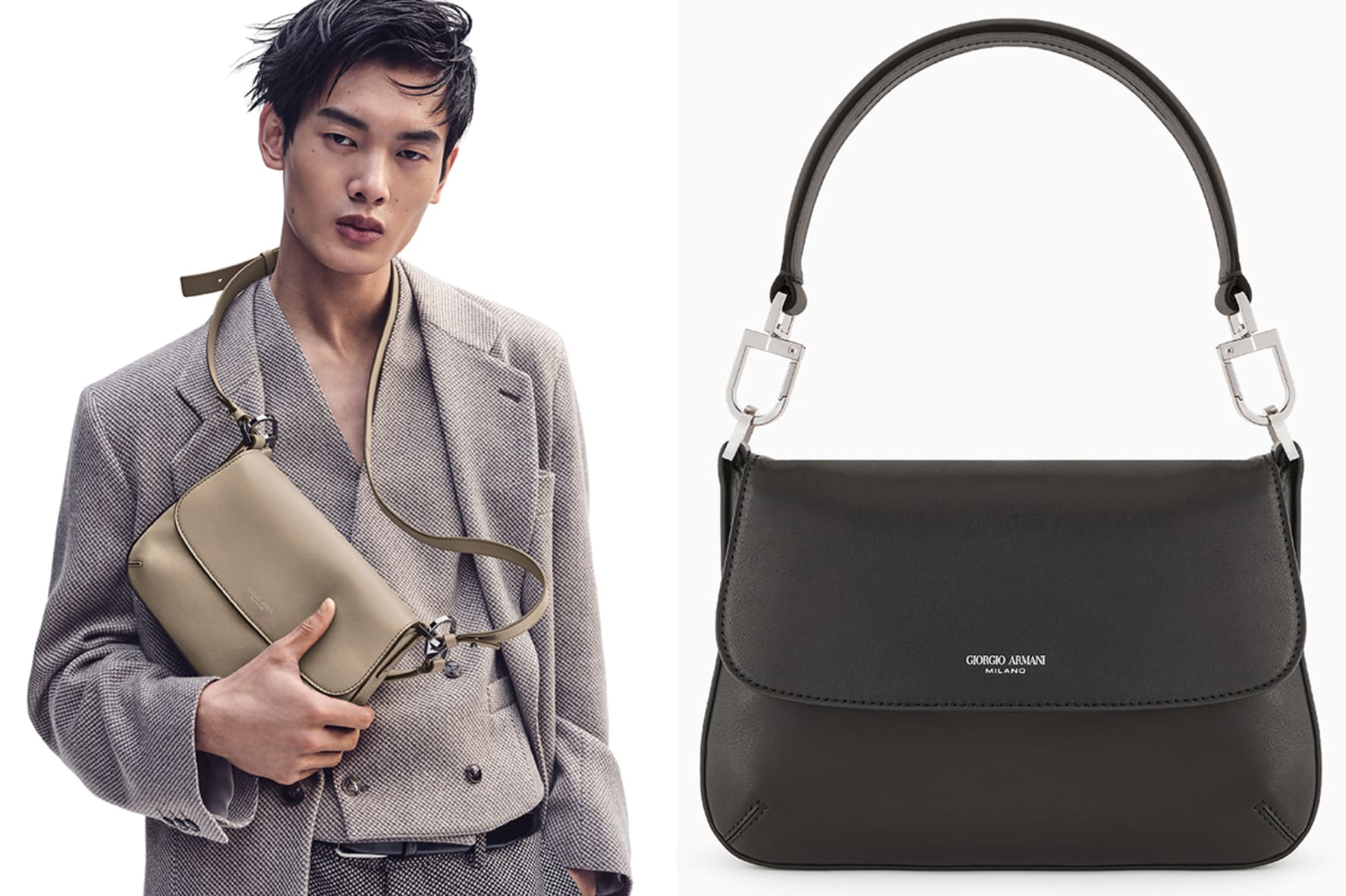 90年代に人気を博した「ジョルジオ アルマーニ」のバッグがメンズ仕様