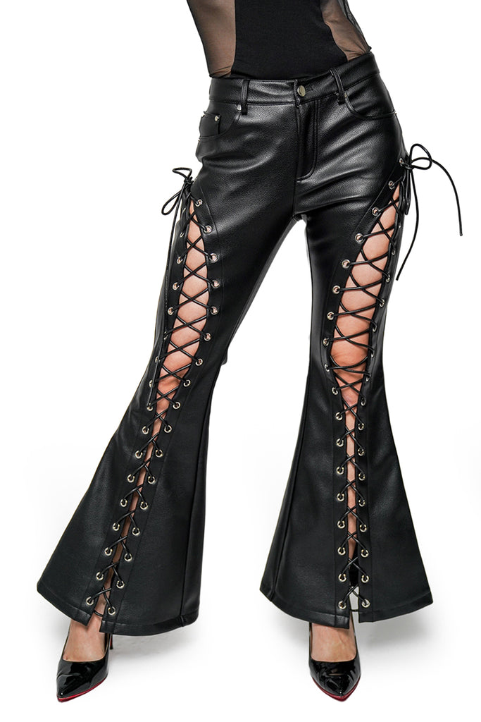 Pre-Order) Opium Flare Pants – Forest Ink