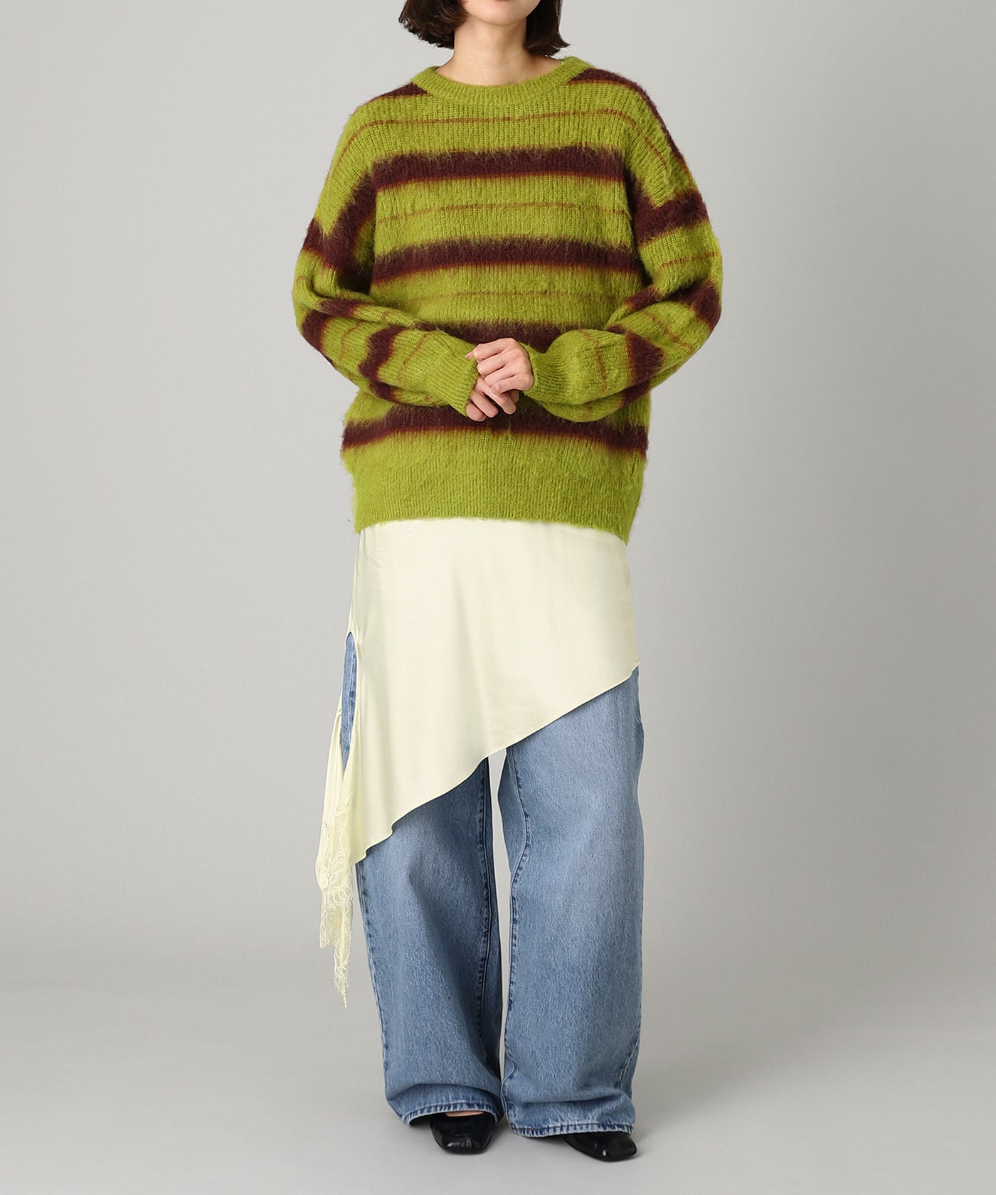 Border Crew Neck Knit｜フォーゲットミーノッツ(Forget-me-nots