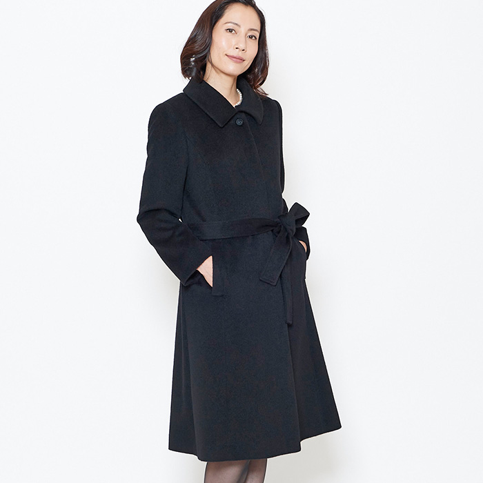 ウールアンゴラのフォーマルコート 9号・ブラック｜東京ソワール