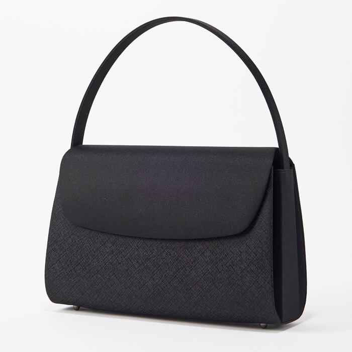 撥水加工】ジャカード素材のマグネットバッグ ・ブラック｜東京