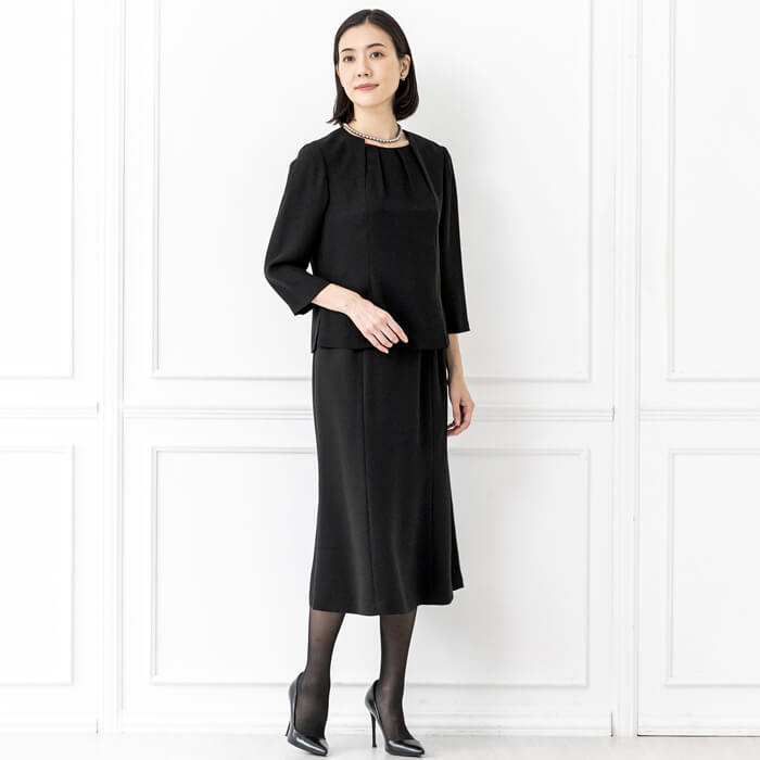 洗える｜前開きブラウス 15号・ブラック｜東京ソワールオンラインストア