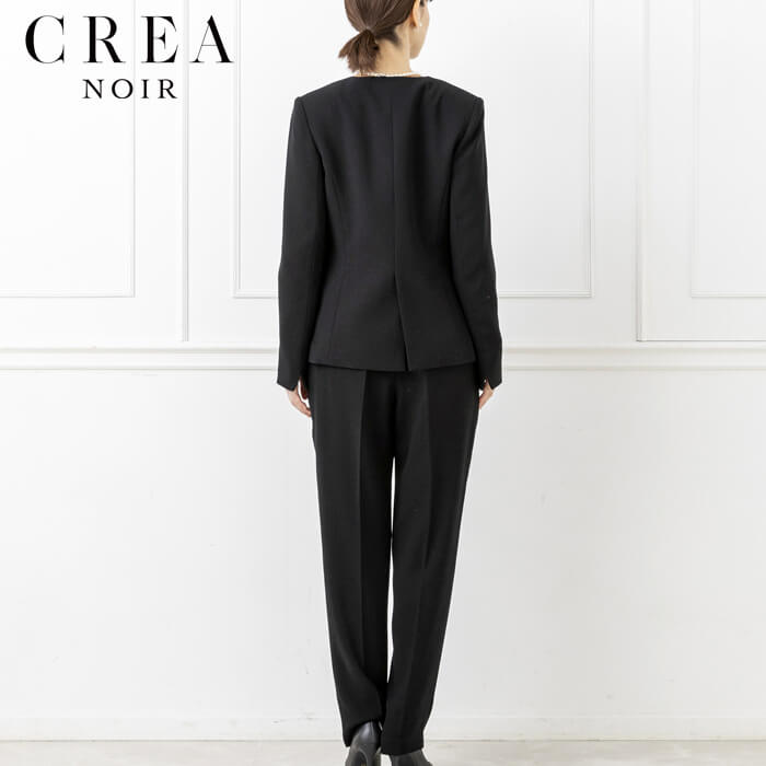 洗える｜ブラウス付きパンツスーツ 13号・ブラック｜東京ソワール