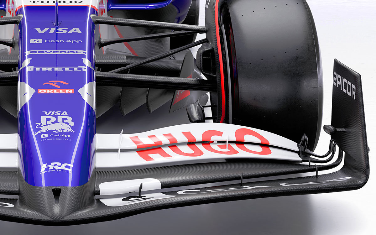 24枚の画像で見る2024年型F1マシン「VCARB 01」角田裕毅の新車細部を