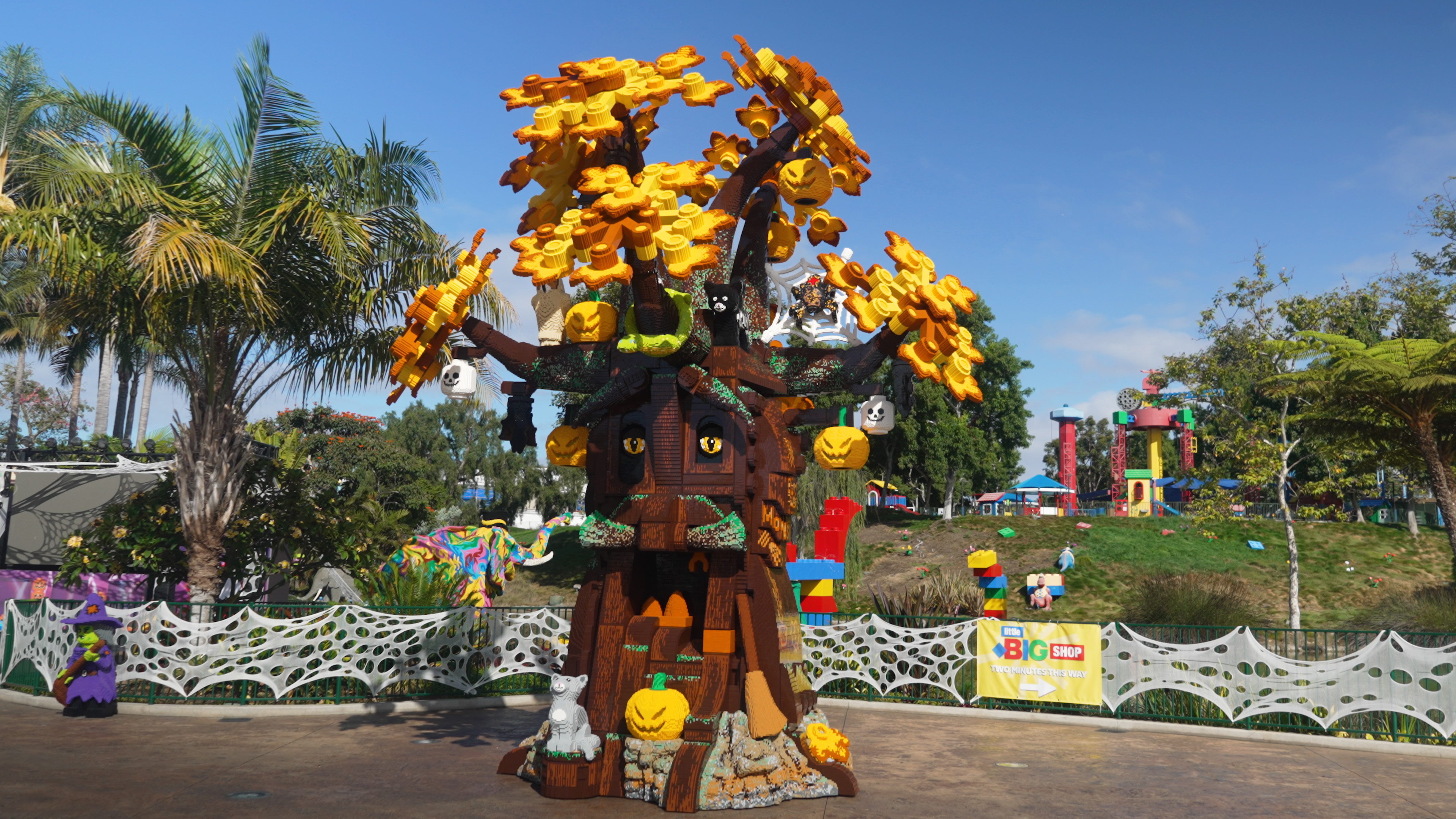 Legoland California unveils massive Halloween tree