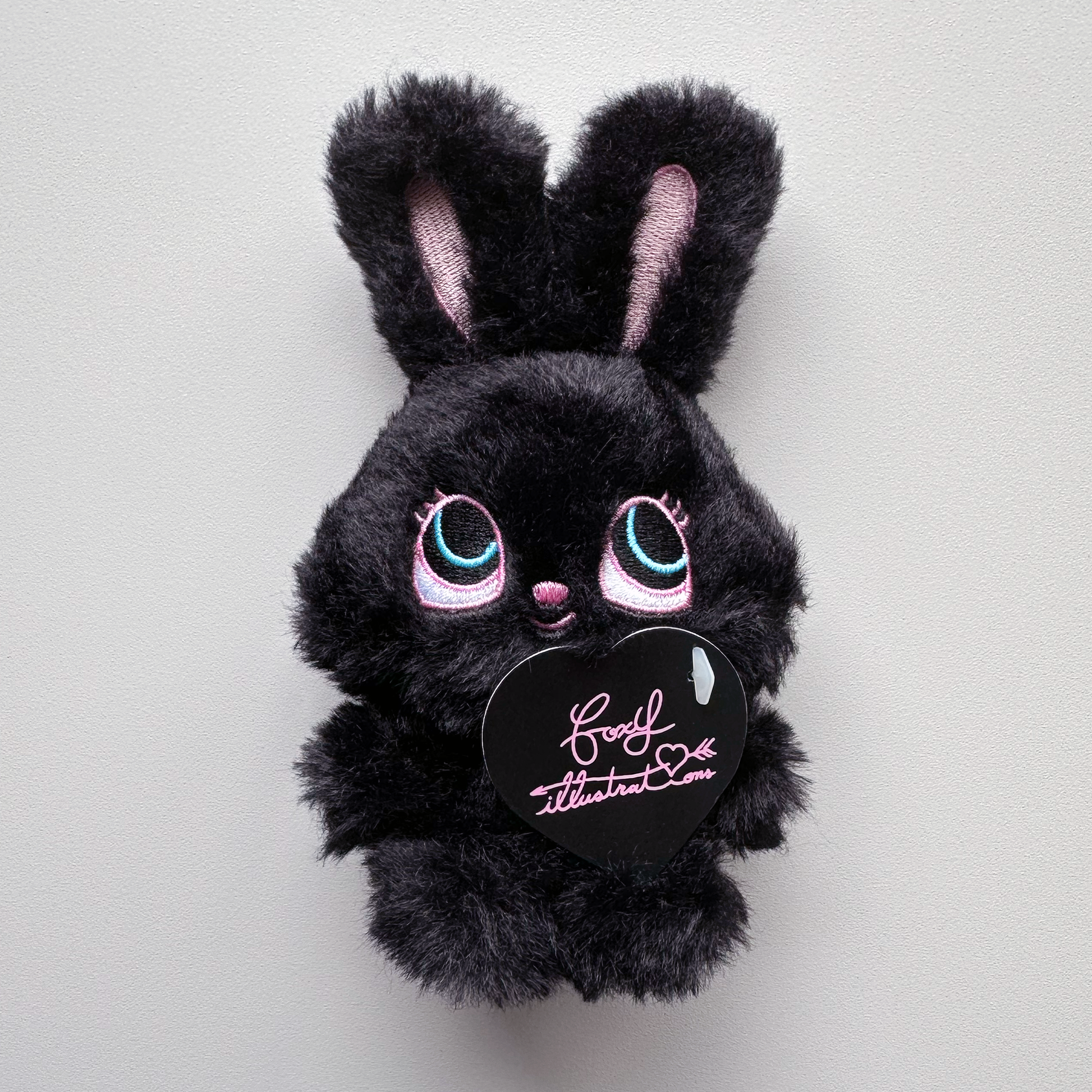 BLACK BUNNY Keychain – foxy illustrations online